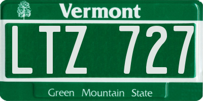 VT license plate LTZ727