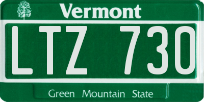 VT license plate LTZ730