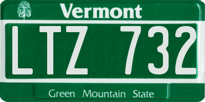 VT license plate LTZ732