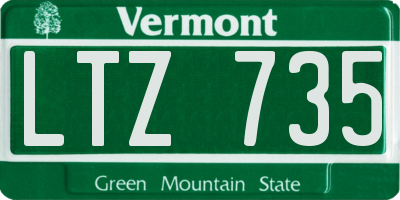 VT license plate LTZ735