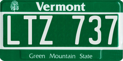 VT license plate LTZ737