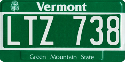 VT license plate LTZ738