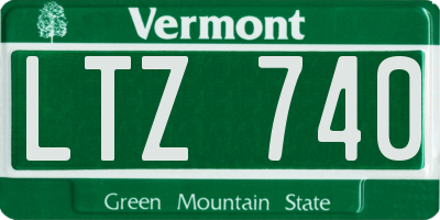 VT license plate LTZ740