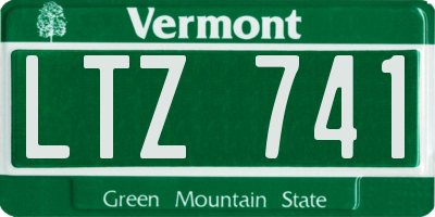 VT license plate LTZ741