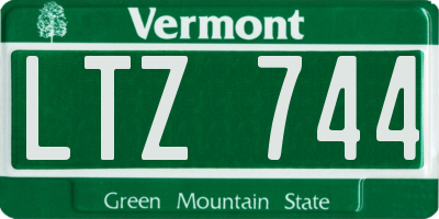 VT license plate LTZ744