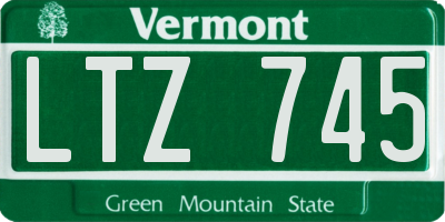 VT license plate LTZ745