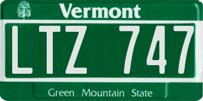 VT license plate LTZ747