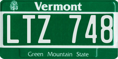 VT license plate LTZ748