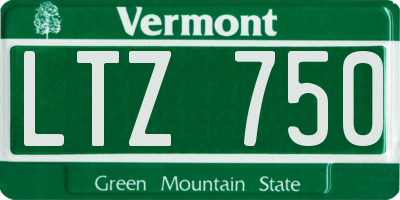 VT license plate LTZ750