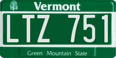 VT license plate LTZ751