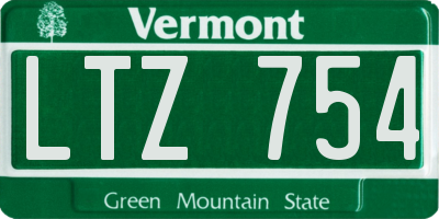 VT license plate LTZ754