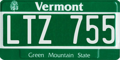 VT license plate LTZ755
