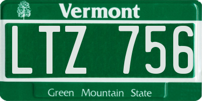 VT license plate LTZ756