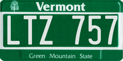 VT license plate LTZ757