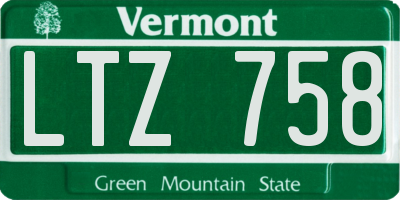 VT license plate LTZ758