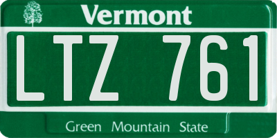 VT license plate LTZ761