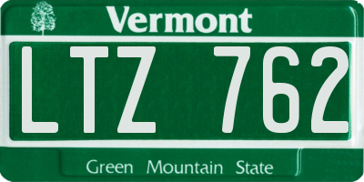 VT license plate LTZ762
