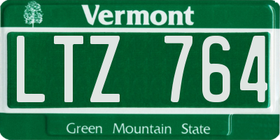 VT license plate LTZ764