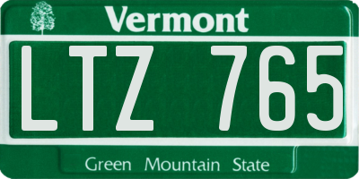 VT license plate LTZ765
