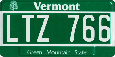 VT license plate LTZ766
