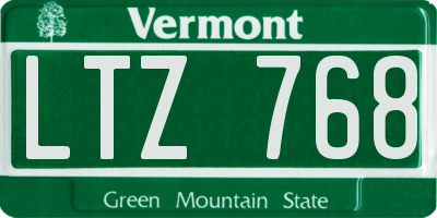 VT license plate LTZ768