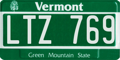 VT license plate LTZ769