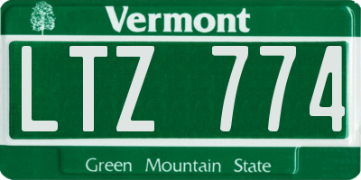 VT license plate LTZ774