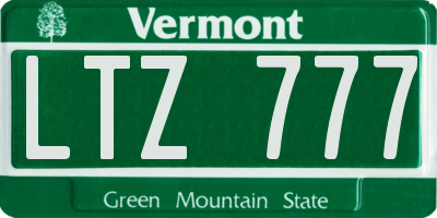 VT license plate LTZ777
