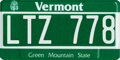 VT license plate LTZ778
