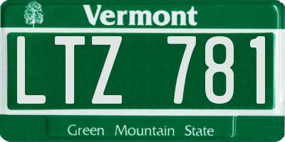 VT license plate LTZ781