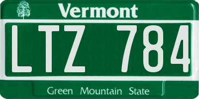 VT license plate LTZ784