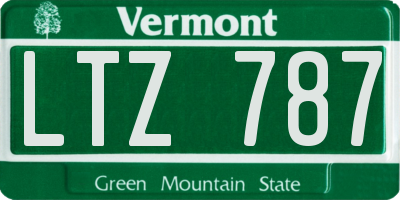 VT license plate LTZ787