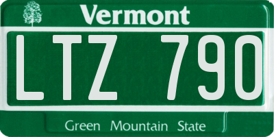 VT license plate LTZ790