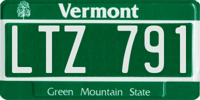 VT license plate LTZ791