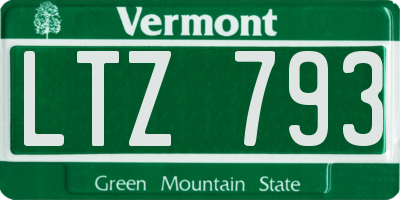 VT license plate LTZ793
