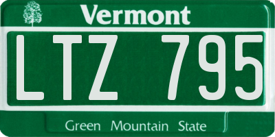 VT license plate LTZ795