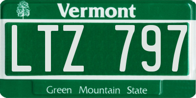 VT license plate LTZ797