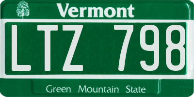 VT license plate LTZ798
