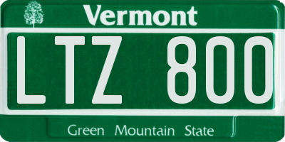 VT license plate LTZ800