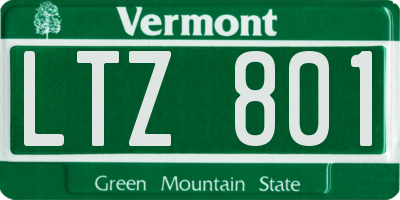 VT license plate LTZ801