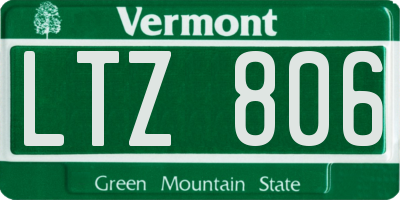 VT license plate LTZ806