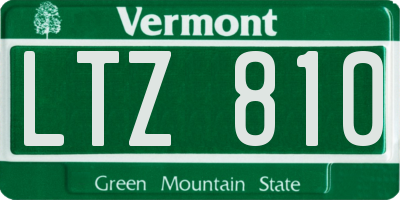 VT license plate LTZ810