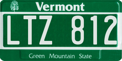 VT license plate LTZ812