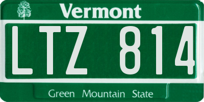 VT license plate LTZ814