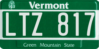 VT license plate LTZ817