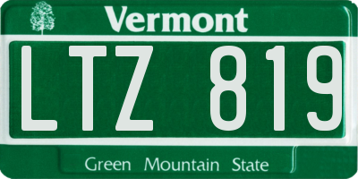 VT license plate LTZ819