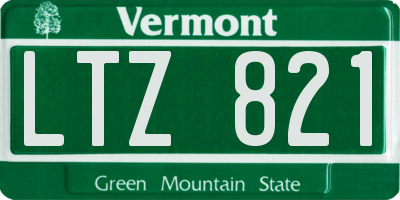 VT license plate LTZ821