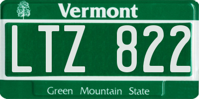 VT license plate LTZ822