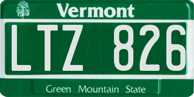 VT license plate LTZ826