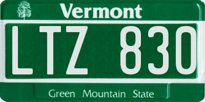 VT license plate LTZ830